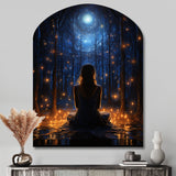 Yoga and The Cosmos II - Asymmetric Metal Wall Art