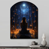 Yoga and The Cosmos II - Asymmetric Metal Wall Art