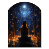 Yoga and The Cosmos II - Asymmetric Metal Wall Art