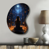 Yoga and The Cosmos II - Asymmetric Metal Wall Art