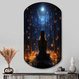 Yoga and The Cosmos II - Asymmetric Metal Wall Art