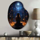 Yoga and The Cosmos II - Asymmetric Metal Wall Art