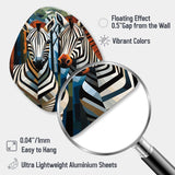 Black and White Zebra Patterns Dynamic I - Asymmetric Metal Wall Art