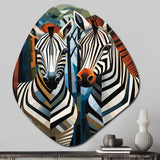 Black and White Zebra Patterns Dynamic I - Asymmetric Metal Wall Art