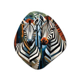 Black and White Zebra Patterns Dynamic I - Asymmetric Metal Wall Art