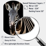 Striking Zebra Patterns IV - Asymmetric Metal Wall Art