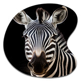 Striking Zebra Patterns IV - Asymmetric Metal Wall Art