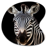 Striking Zebra Patterns IV - Asymmetric Metal Wall Art