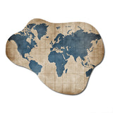 Ancient Map of The World II - Asymmetric Metal Wall Art