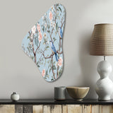 Chinoiserie With Birds and Peonies XI - Asymmetric Metal Wall Art