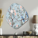 Chinoiserie With Birds and Peonies XI - Asymmetric Metal Wall Art