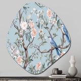 Chinoiserie With Birds and Peonies XI - Asymmetric Metal Wall Art