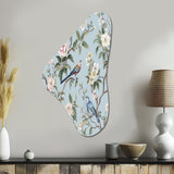 Chinoiserie With Birds and Peonies XIV - Asymmetric Metal Wall Art