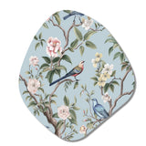 Chinoiserie With Birds and Peonies XIV - Asymmetric Metal Wall Art