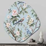 Chinoiserie With Birds and Peonies XIV - Asymmetric Metal Wall Art