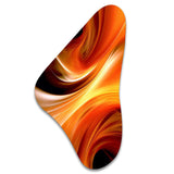 Orange Abstract Warm Fractal Design IV - Asymmetric Metal Wall Art