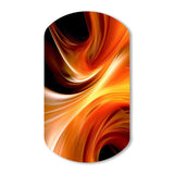 Orange Abstract Warm Fractal Design IV - Asymmetric Metal Wall Art