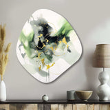 Green and Black Splash - Asymmetric Metal Wall Art