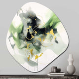 Green and Black Splash - Asymmetric Metal Wall Art