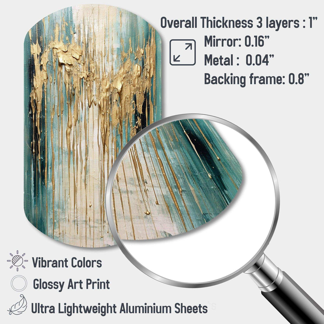 Gilded Daydreams VI - Asymmetric Metal Wall Art