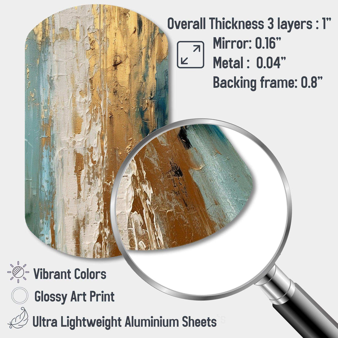 Gilded Daydreams VII - Asymmetric Metal Wall Art