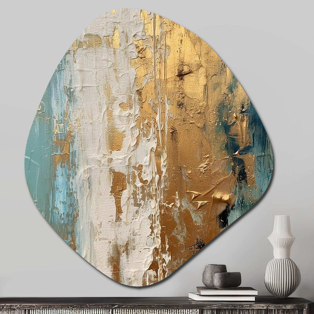 Gilded Daydreams VII - Asymmetric Metal Wall Art