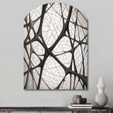 Minimalist Black and White IX - Asymmetric Metal Wall Art