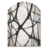 Minimalist Black and White IX - Asymmetric Metal Wall Art