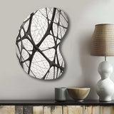 Minimalist Black and White IX - Asymmetric Metal Wall Art