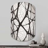 Minimalist Black and White IX - Asymmetric Metal Wall Art