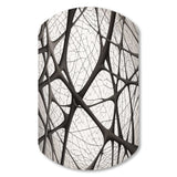 Minimalist Black and White IX - Asymmetric Metal Wall Art