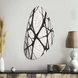 Minimalist Black and White IX - Asymmetric Metal Wall Art