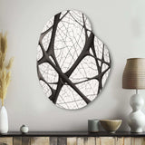 Minimalist Black and White IX - Asymmetric Metal Wall Art