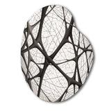 Minimalist Black and White IX - Asymmetric Metal Wall Art