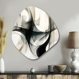 Abstract Neutral XIV - Asymmetric Metal Wall Art