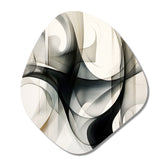 Abstract Neutral XIV - Asymmetric Metal Wall Art