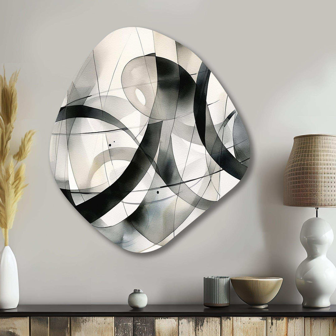 Abstract Neutral XV - Asymmetric Metal Wall Art