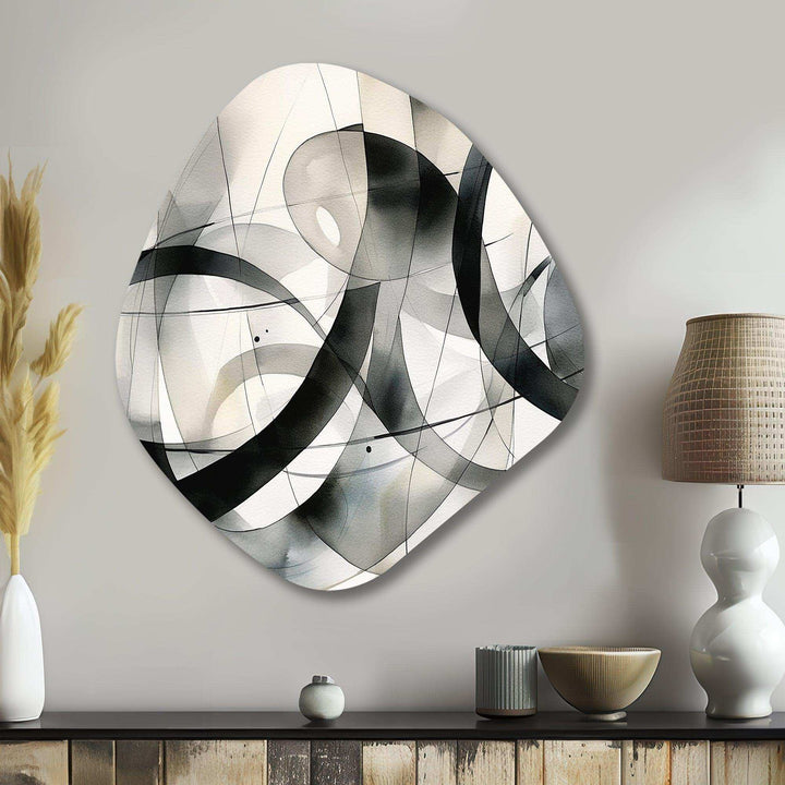 Abstract Neutral XV - Asymmetric Metal Wall Art