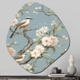 Chinoiserie With Birds and Peonies XVIII - Asymmetric Metal Wall Art