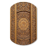 Old Carved Wooden Door I - Asymmetric Metal Wall Art