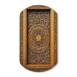 Old Carved Wooden Door II - Asymmetric Metal Wall Art