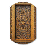 Old Carved Wooden Door II - Asymmetric Metal Wall Art