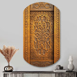 Old Carved Wooden Door III - Asymmetric Metal Wall Art