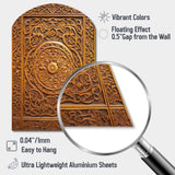 Old Carved Wooden Door IV - Asymmetric Metal Wall Art