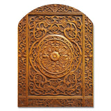 Old Carved Wooden Door IV - Asymmetric Metal Wall Art