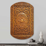 Old Carved Wooden Door IV - Asymmetric Metal Wall Art