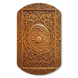 Old Carved Wooden Door IV - Asymmetric Metal Wall Art