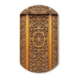 Old Carved Wooden Door V - Asymmetric Metal Wall Art