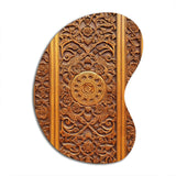 Old Carved Wooden Door VI - Asymmetric Metal Wall Art