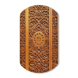 Old Carved Wooden Door VI - Asymmetric Metal Wall Art